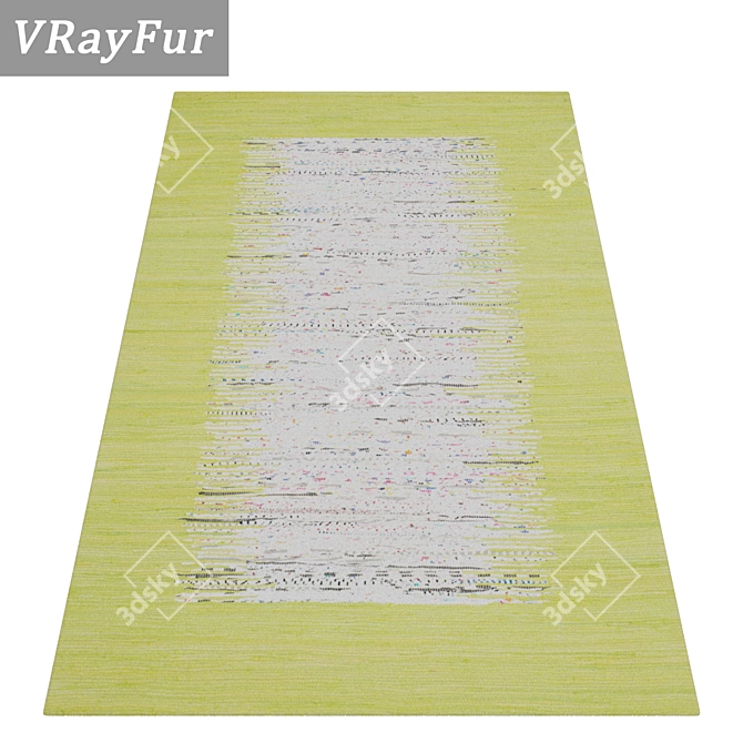 Luxury Textured Carpet Set 3D model image 2