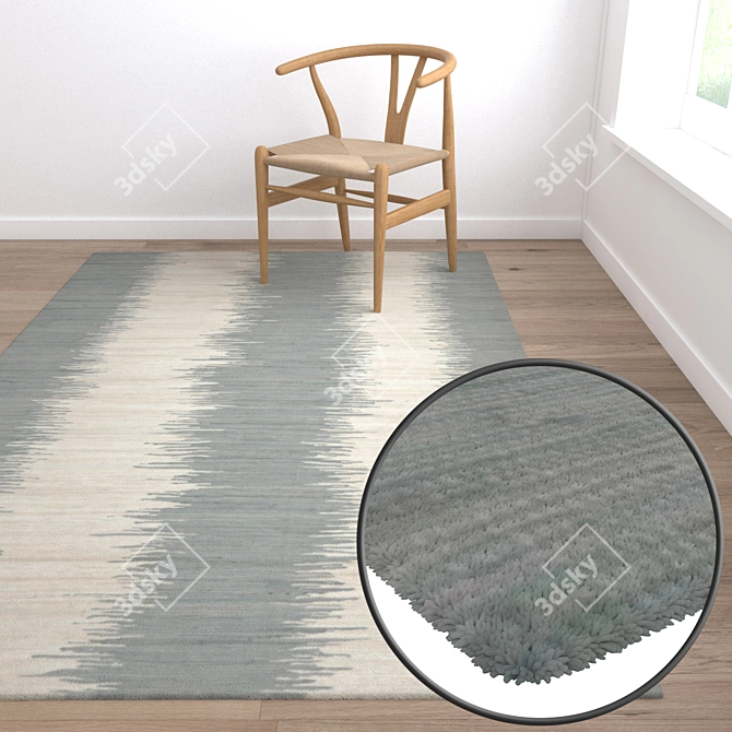 Luxury Carpets Set 341 - High-Quality Textures 3D model image 5