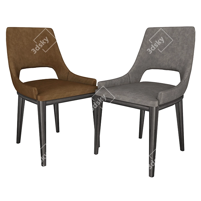 Elegant Grace Chair & Kyoto Table 3D model image 2