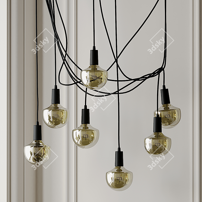 Elegant Wilma LED Chandelier 3D model image 1