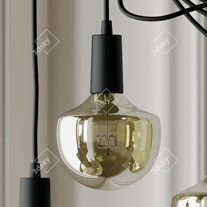 Elegant Wilma LED Chandelier 3D model image 2