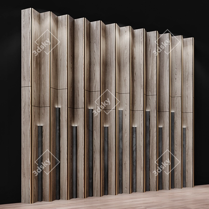 Modern Wall Panel with Generous Dimensions 3D model image 2