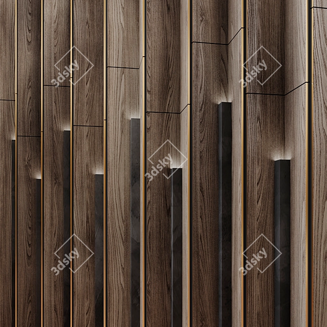 Modern Wall Panel with Generous Dimensions 3D model image 3