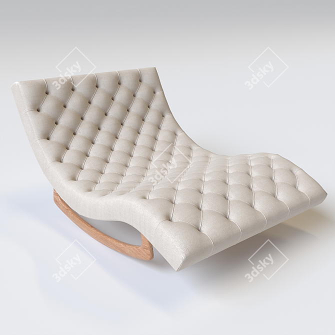 Sleek Pearsall Chaise Lounge 3D model image 1