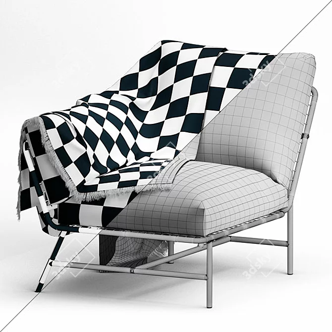 IKEA Outdoor Corner Armchair: Stylish and Cozy Addition 3D model image 4