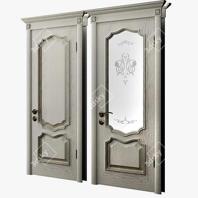 Elegant Prestige Classic Doors 3D model image 2