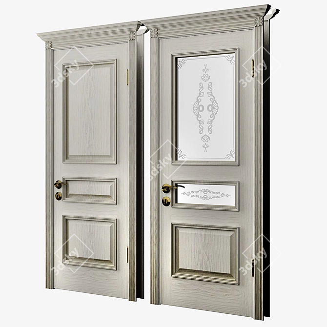 Elegant Vienna Door Collection 3D model image 2