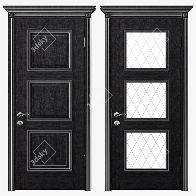 Elegant Triest Classic Doors 3D model image 1