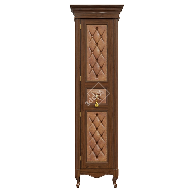 Classic Wood Wardrobe 3D model image 1