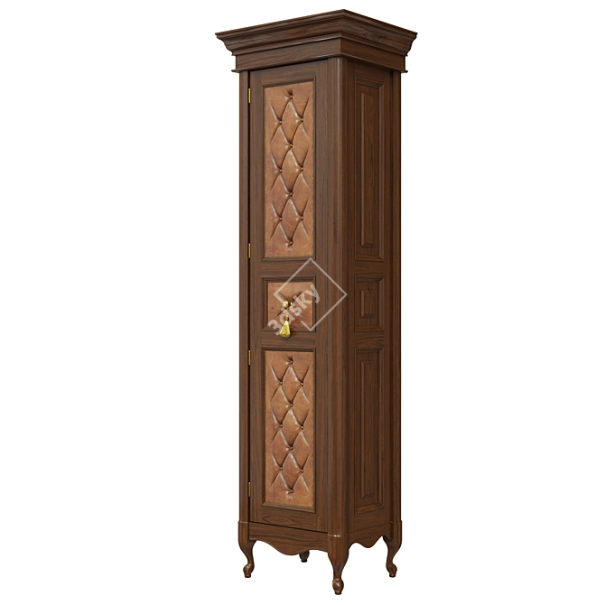 Classic Wood Wardrobe 3D model image 3