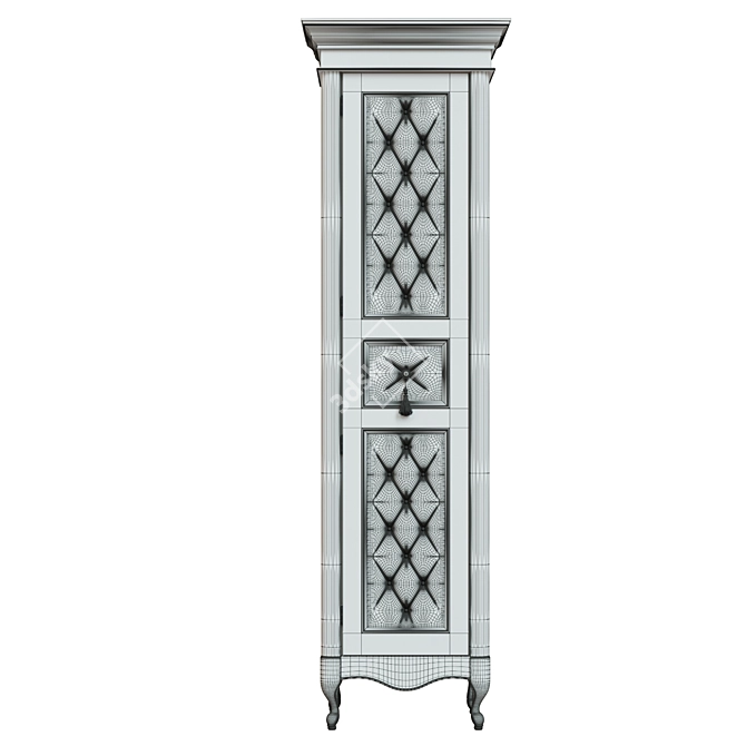 Classic Wood Wardrobe 3D model image 5