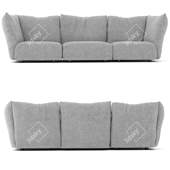 Edra Ultra-Comfort Standard Sofa 3D model image 2