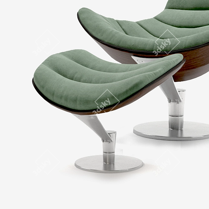 Modern Danish Lobster Chair 3D model image 3