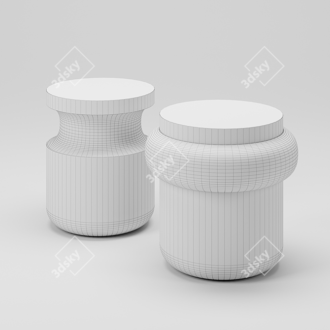 Contemporary Dot Stool Design 3D model image 2