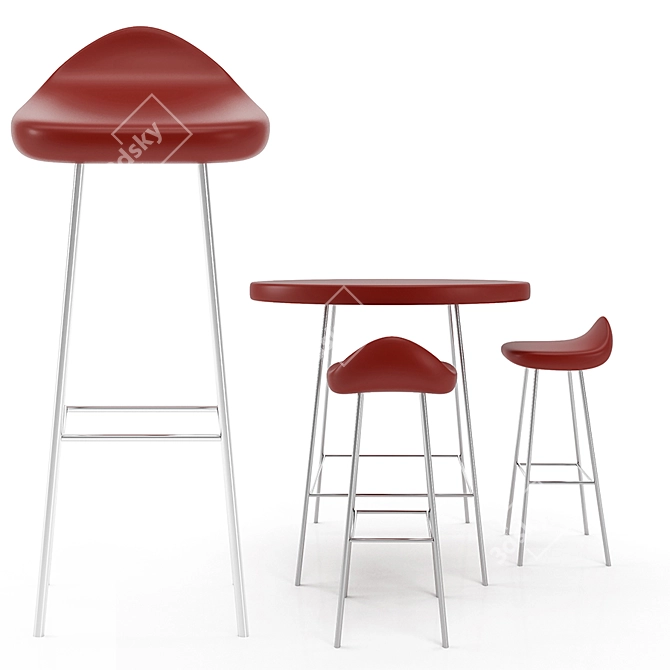 Futuristic Estel Chair Set 3D model image 5