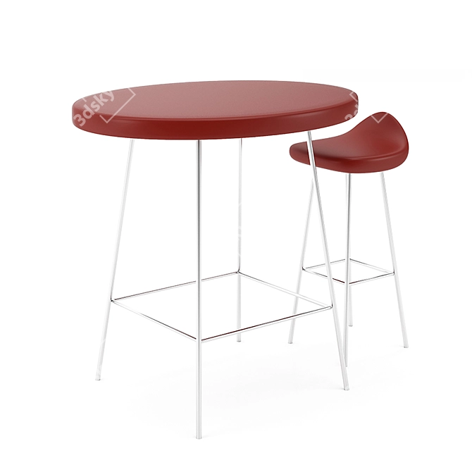 Futuristic Estel Chair Set 3D model image 6