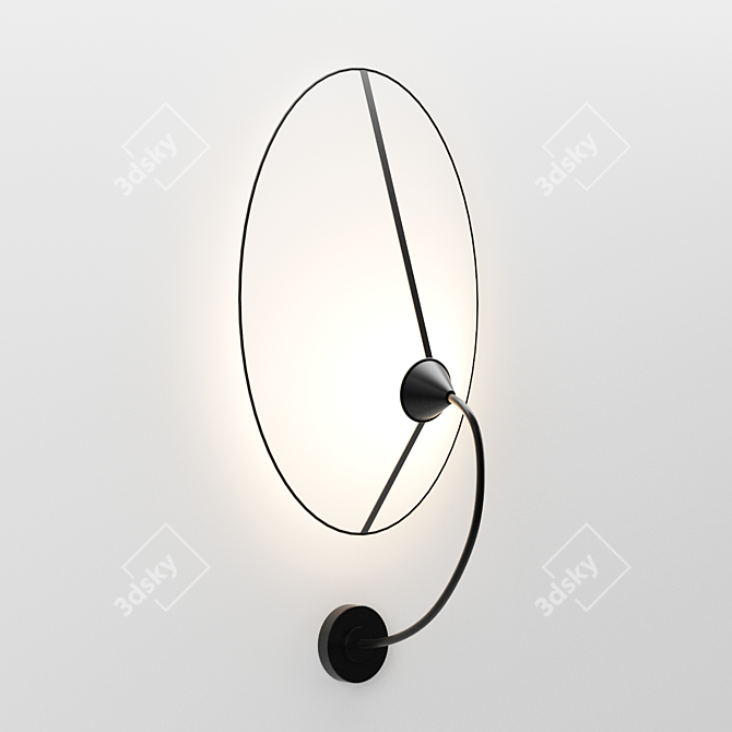 Minimalist Wall Lamp Grand Shield 3D model image 1