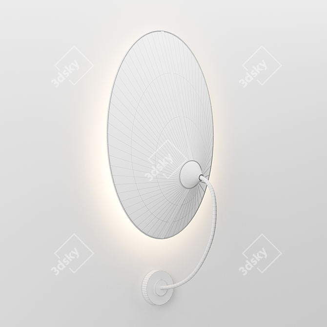 Minimalist Wall Lamp Grand Shield 3D model image 3