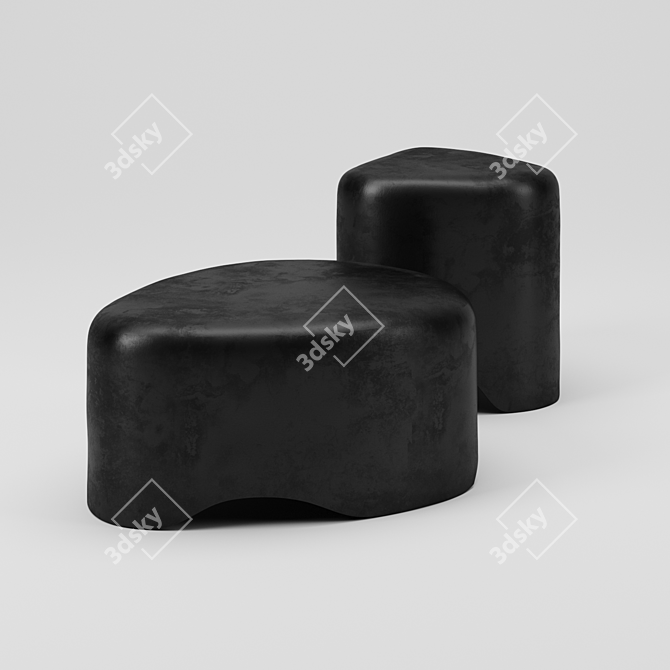 Henge Pebble Tables: Sleek and Modern 3D model image 1