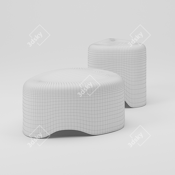 Henge Pebble Tables: Sleek and Modern 3D model image 2