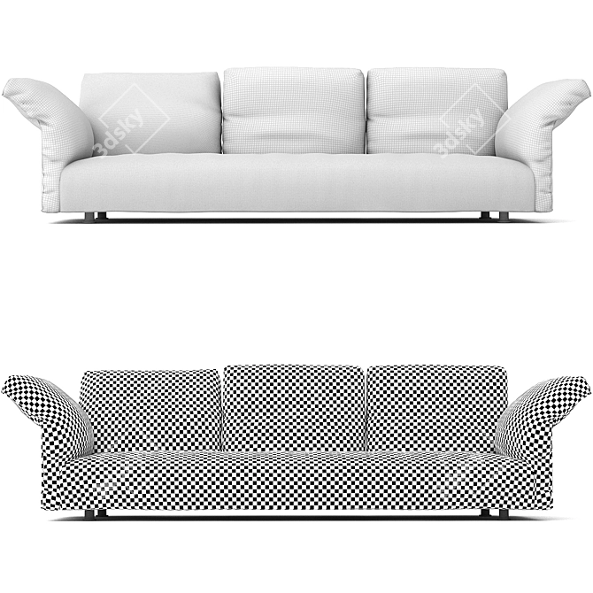 Luxury at its Finest: Edra Essential Sofa 3D model image 4