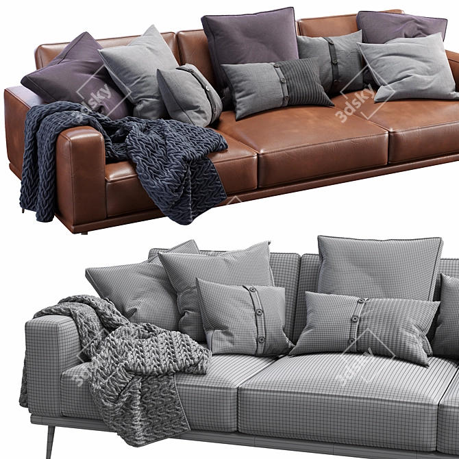 Modern Boconcept Carlton Sofa 3D model image 3