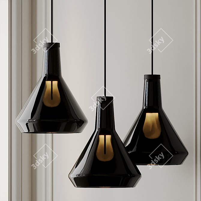 Modern Drop Top Lamp Shade Set 3D model image 1