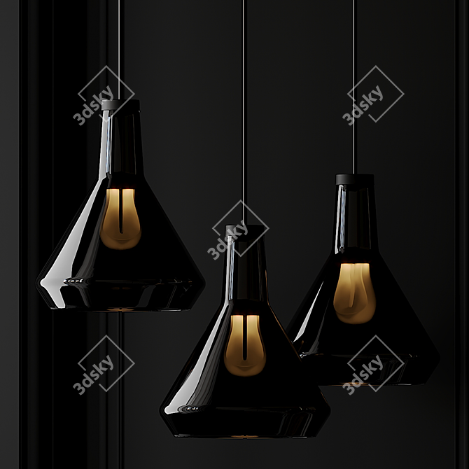 Modern Drop Top Lamp Shade Set 3D model image 4