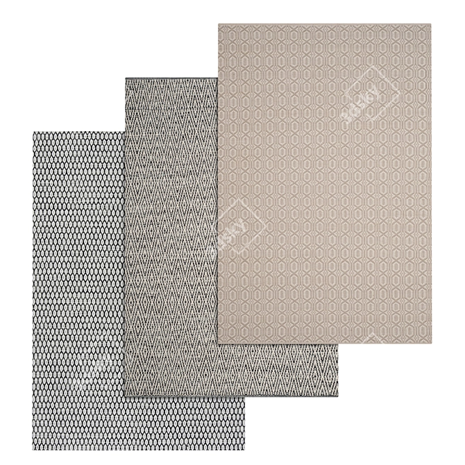 Luxury Carpet Set: High Quality Textures 3D model image 1