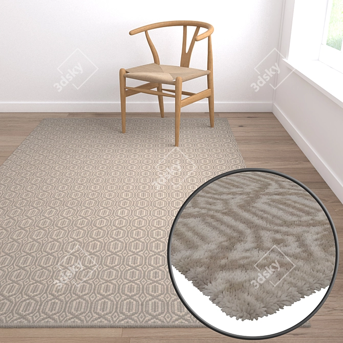 Luxury Texture Carpet Set 3D model image 5