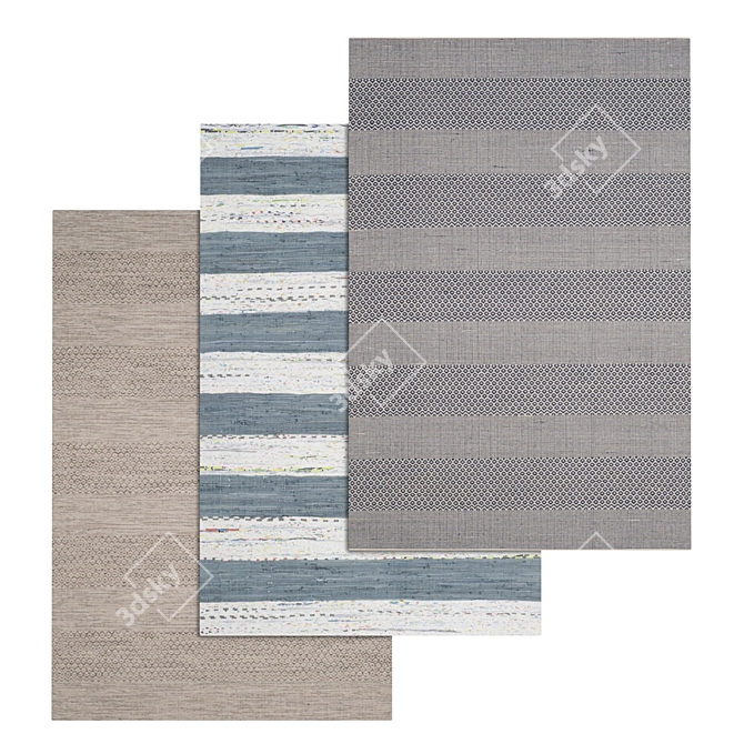 Luxury Carpet Set - High-Quality Textures 3D model image 1