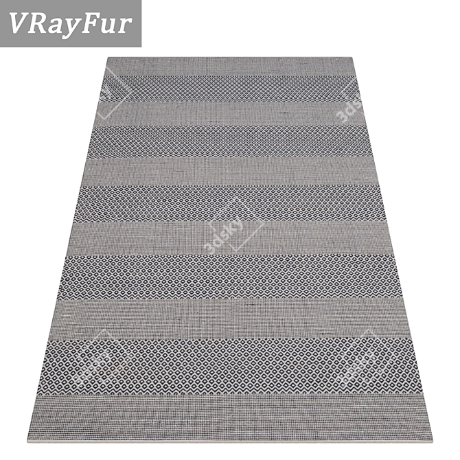 Luxury Carpet Set - High-Quality Textures 3D model image 2