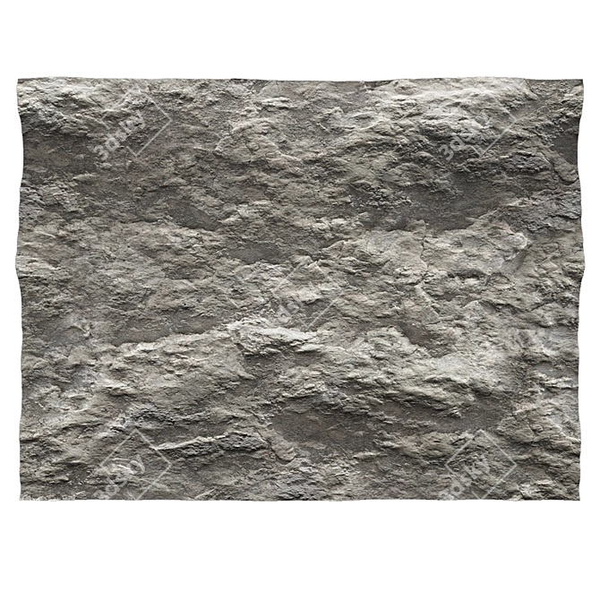 Natural Stone Wall 3000x4000mm 3D model image 2