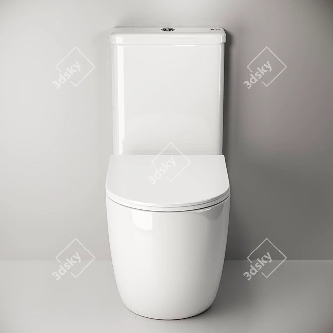 Elegant Mia CN1801 Floor Toilet 3D model image 2