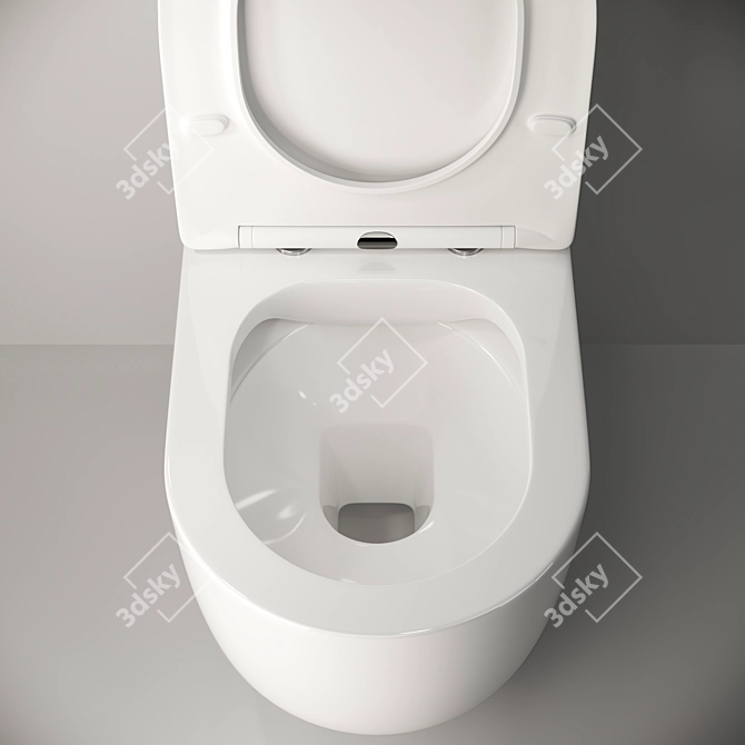 Elegant Mia CN1801 Floor Toilet 3D model image 4