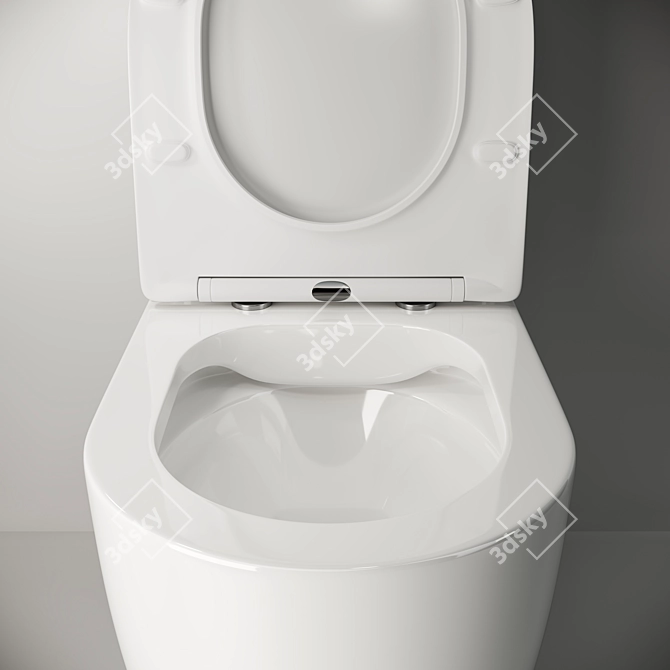 Elegant Mia CN1801 Floor Toilet 3D model image 5