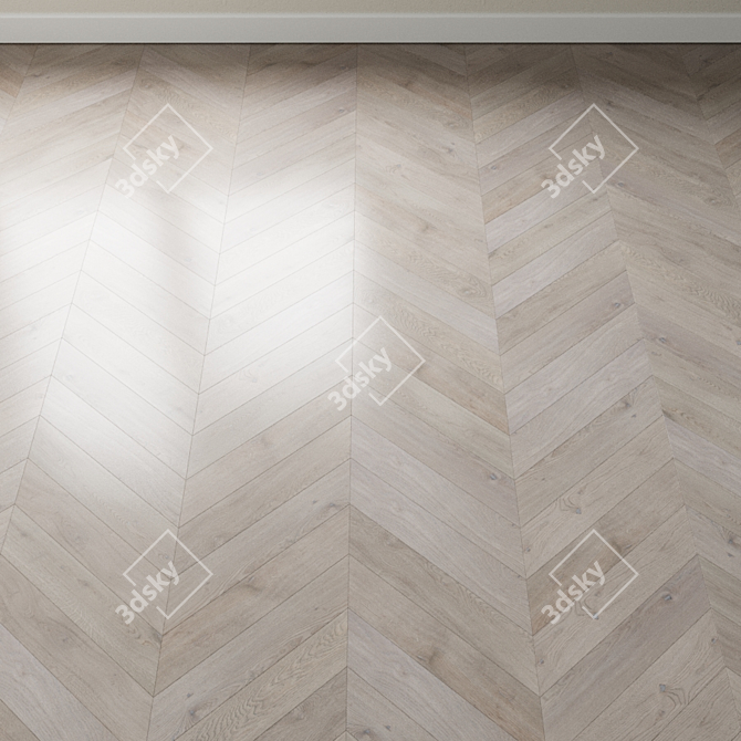 French Oak Chevron Parquet 3D model image 4