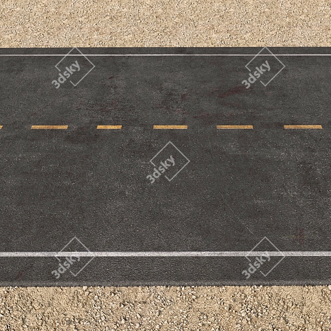 High-Quality Road Asphalt 3D model image 2