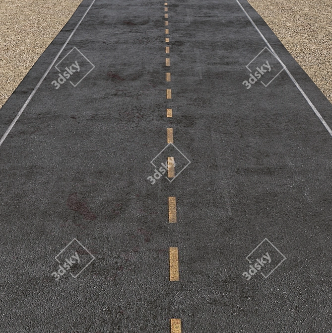 High-Quality Road Asphalt 3D model image 5