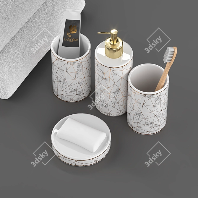 Title: Loft-Style Bathroom Accessories 3D model image 2