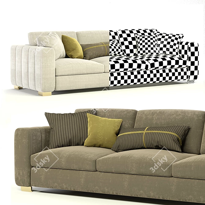 Elegant Flexform Beauty Sofa 3D model image 2