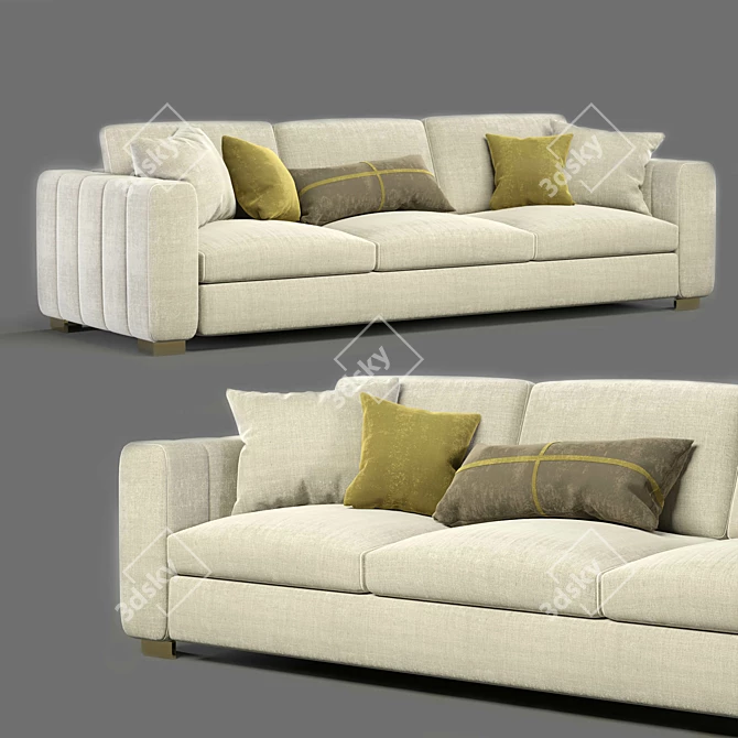 Elegant Flexform Beauty Sofa 3D model image 4