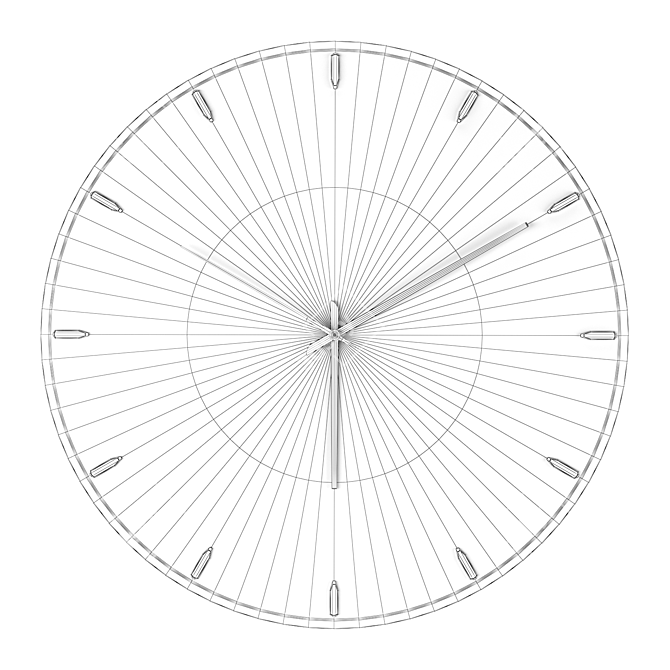 Sea Wave Clock - 3D Max 2012, FBX, OBJ - 60cm x 3.3cm x 60 3D model image 2