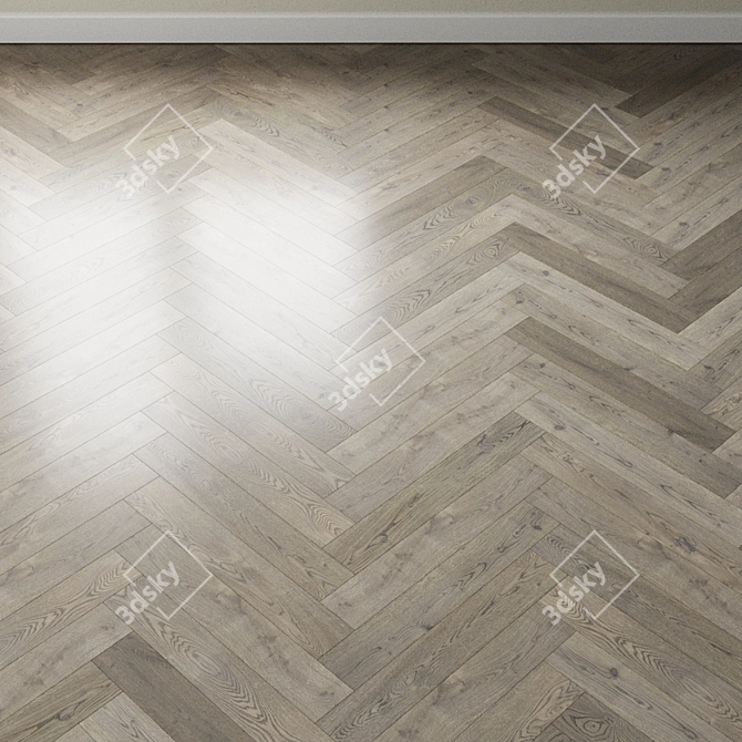 Rocky Reef Gray Oak Parquet 3D model image 3