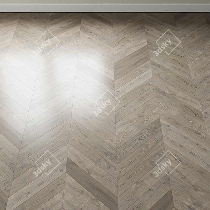 Rocky Reef Gray Oak Parquet 3D model image 4