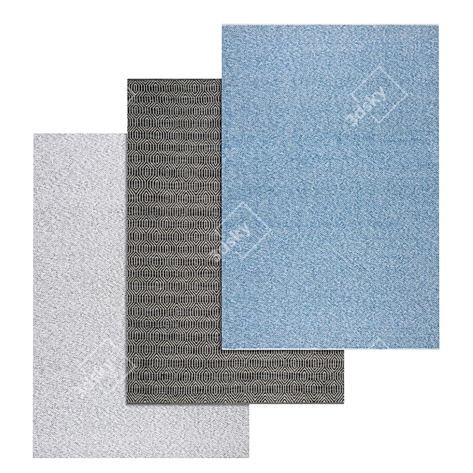 Luxury Carpet Set: Versatile High-Quality Textures 3D model image 1