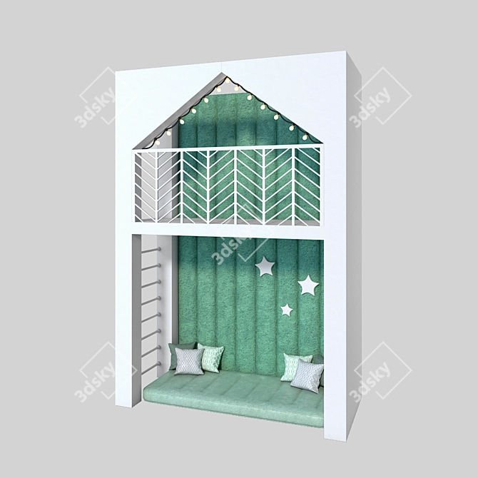 Luxury Dream Bedroom Set - 2000x900mm 3D model image 2