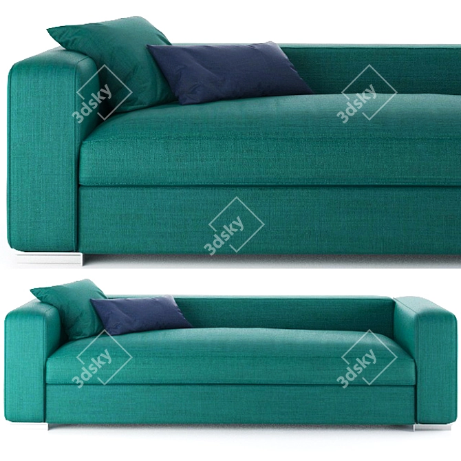 Convertible Snap Sofa: Contemporary Design, Compact Size 3D model image 1