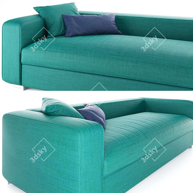 Convertible Snap Sofa: Contemporary Design, Compact Size 3D model image 2