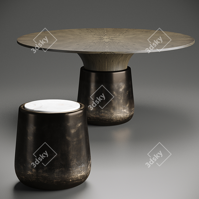 Modern Masai Table: Sleek Design, Versatile Function 3D model image 1